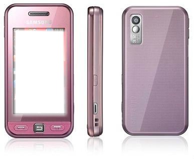 celular rosado Fotomontagem