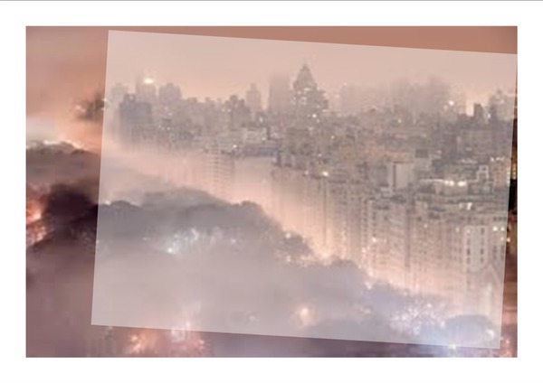 new york sous le brouillard Photo frame effect