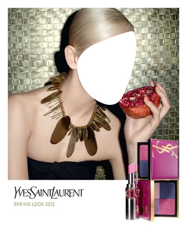 Yves Saint Laurent Spring Look 2012 Advertising Photo frame effect