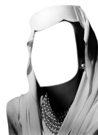 femme noir et blanc Fotomontasje