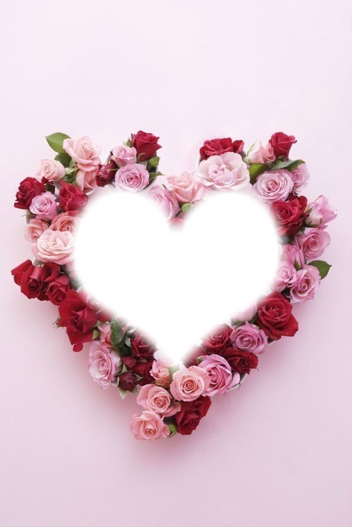 mi corazon de rosas Photo frame effect