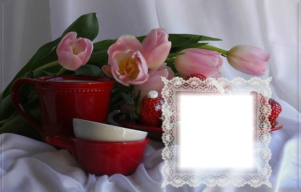 Cadre tulipes Photomontage