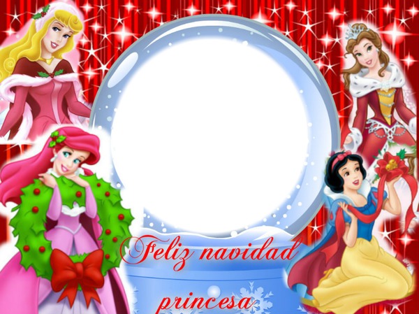 princesas en navidad Fotomontage