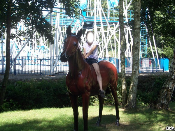 à cheval Fotomontáž
