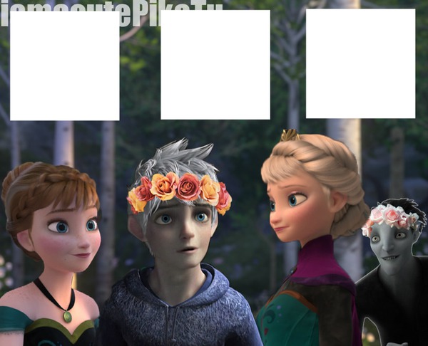 snow of jack and elsa Photo frame effect