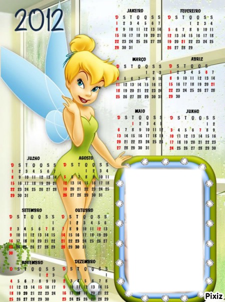 calendario de campanilla Fotomontaža