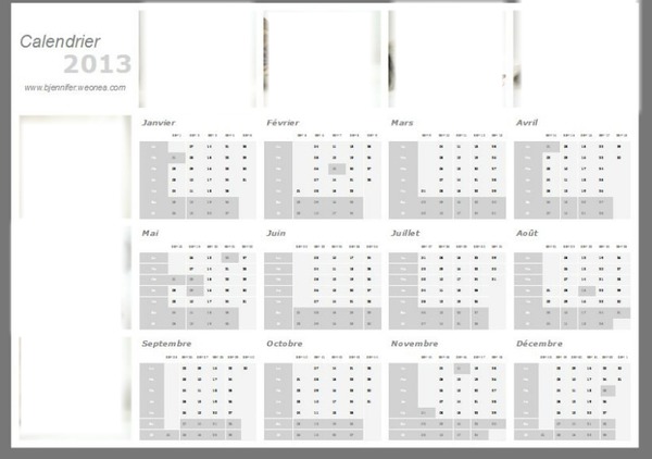 Calendrier 2013 By Moi Montage photo