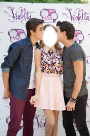 Beso con Jorge y Diego Fotomontáž