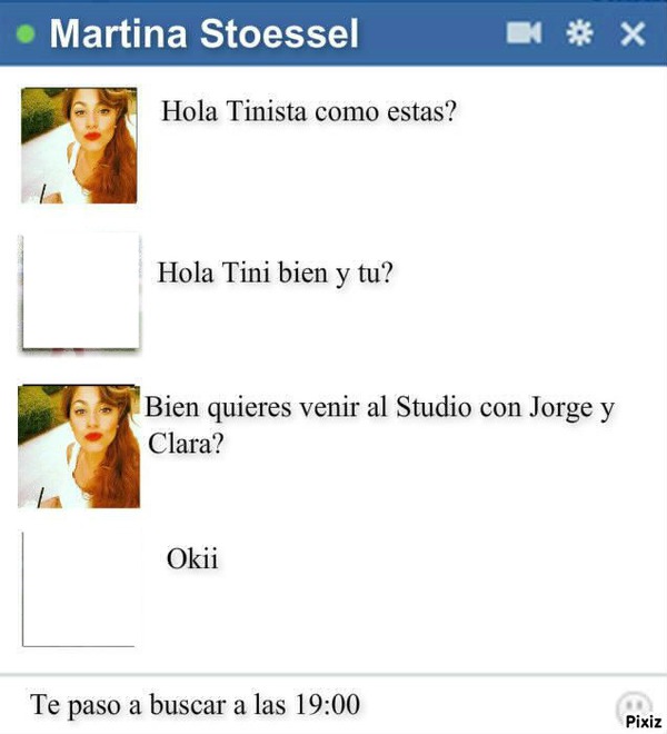 chat falso con martina stoessel Fotomontagem