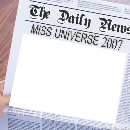 Miss Universe 2007 Daily News Фотомонтаж