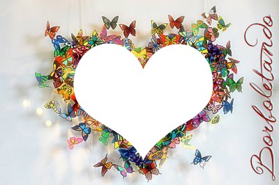 coração borboleta Fotomontagem