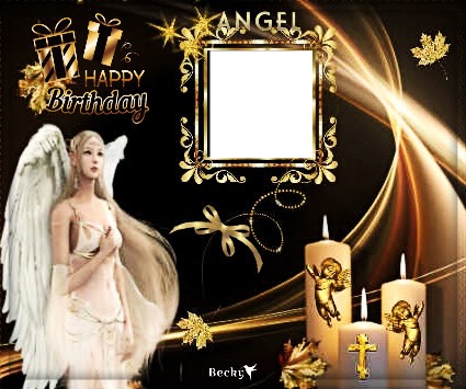 angel birthday Fotomontage