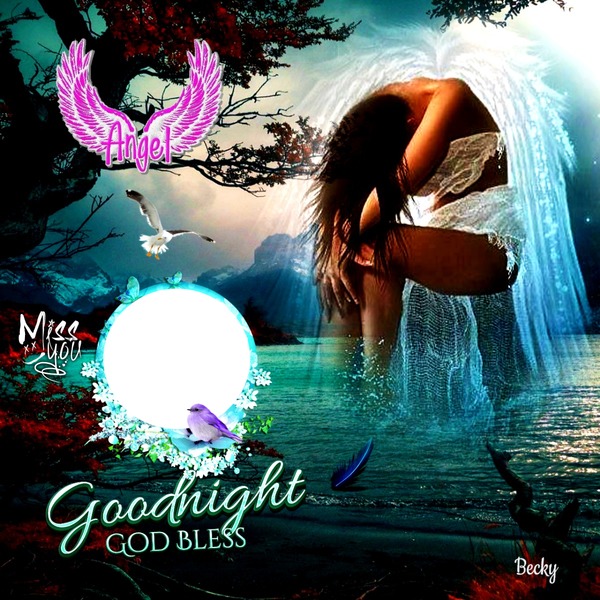 angel good night /god bless you Fotomontažas
