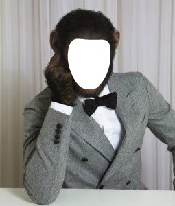 gentleman monkey Photomontage