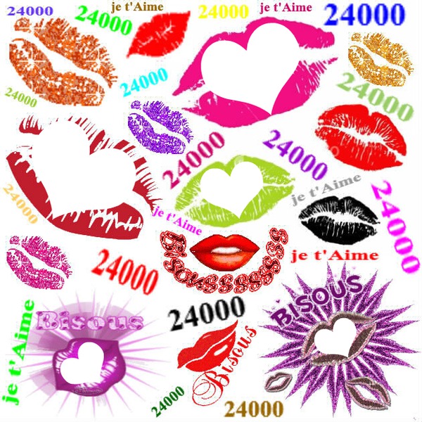 24000 bisous Photomontage