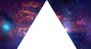 Triangle in the space. Montage photo