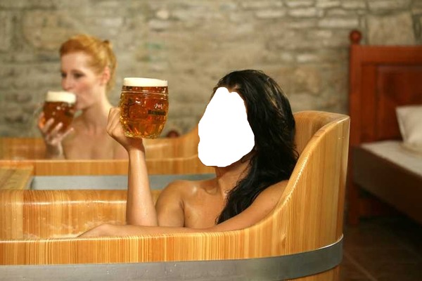 bain de biere Fotomontaggio