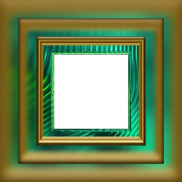 DMR - QUADRO - Moldura Verde Fosca 3 x 1 Fotomontagem