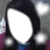 menina de cabelo preto e liso Fotomontagem