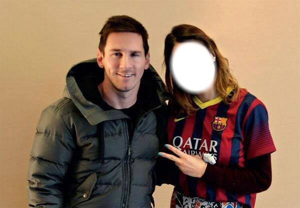 Con Messi Montaje fotografico