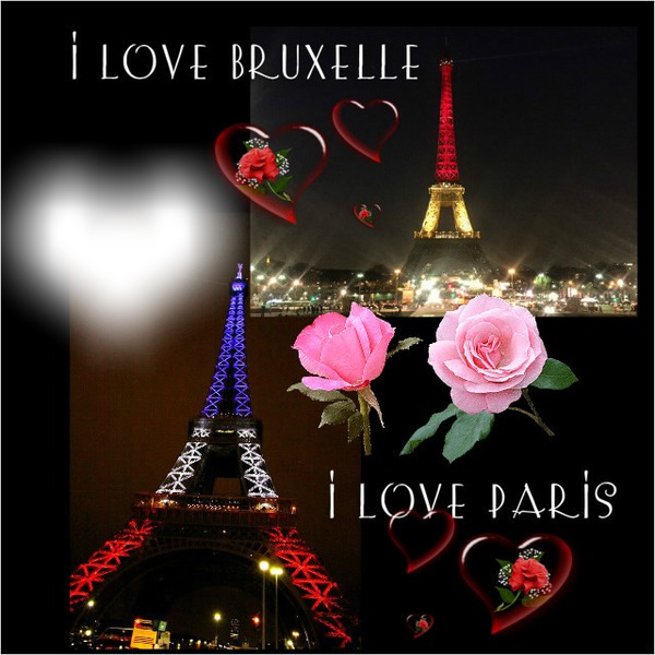 I love Paris ! I love Bruxelles Fotomontaż