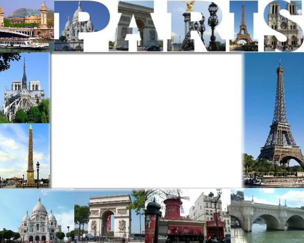 PARIS Monuments Photo frame effect