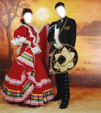 Mexican Couple Photo frame effect