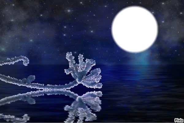 lune d'hiver Photo frame effect
