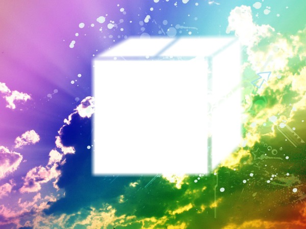 cubo colorido Fotomontagem