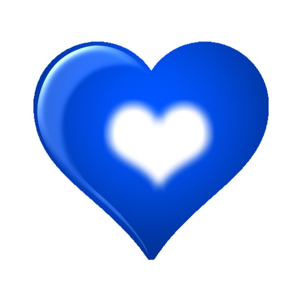 coração azul Fotomontāža