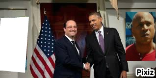 François Hollande et Barack Obama et ncis Fotomontáž