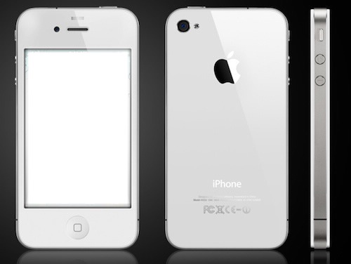 iPhone 4 Branco Fotomontáž