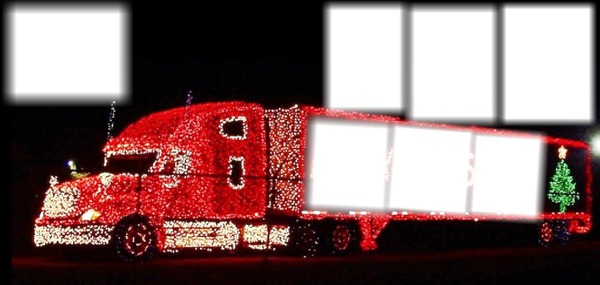 caminhão de presentes de natal Fotomontage