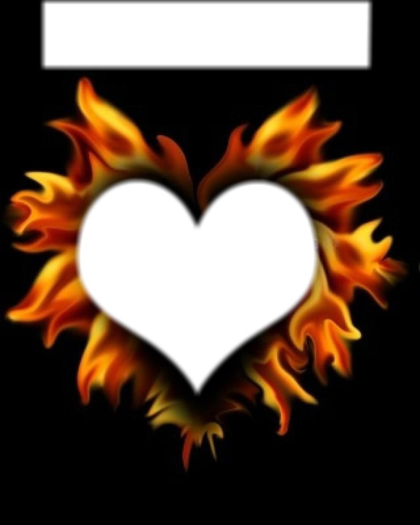 coeur avec flames Fotomontāža