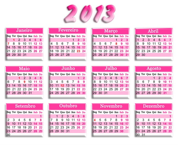 calendario 2013 Фотомонтажа
