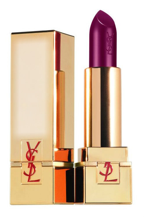 Yves Saint Laurent Rouge Pur Couture Golden Lustre Lipstick Purple Φωτομοντάζ