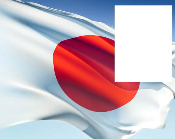 Bandera de Japon Fotomontasje