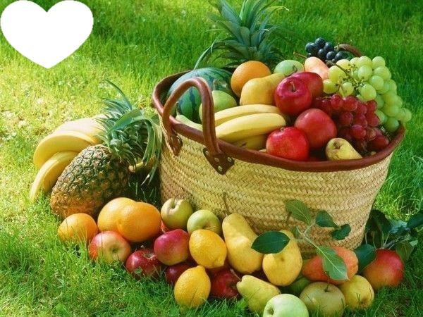 Panier fruits Fotomontáž