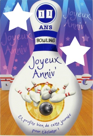 anniversaire bowling Photo frame effect