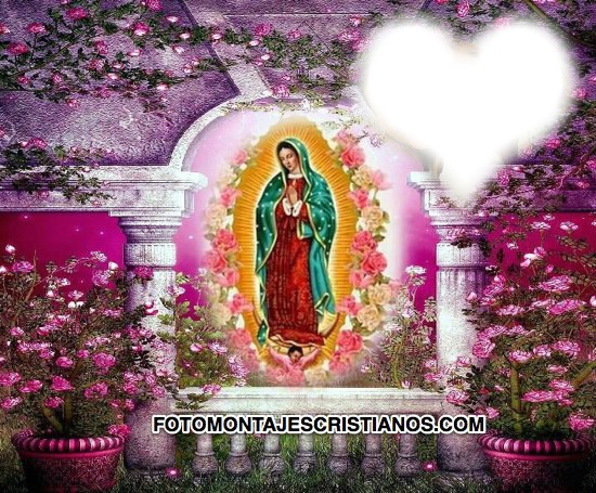 Virgen de Guadalupe Montaje fotografico