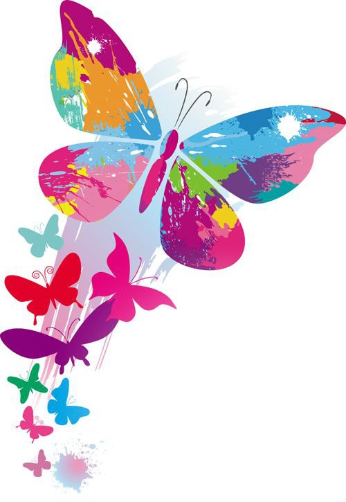 Mariposas de colores Photomontage