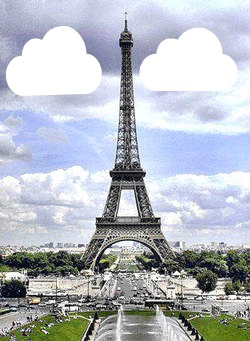IT`S CLOUDY IN PARIS Photo frame effect