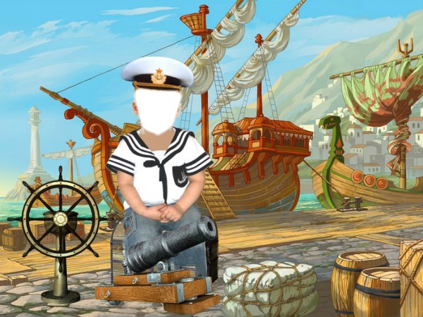 моряк フォトモンタージュ
