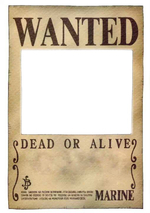 Wanted De One Piece Fotomontaggio