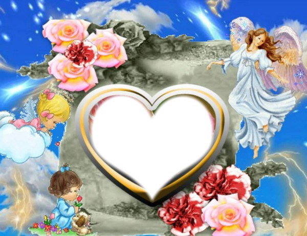 coeur anges Montage photo