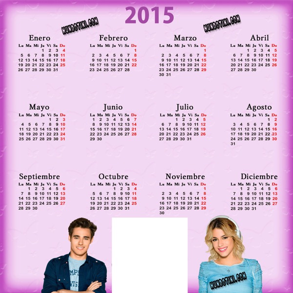 Calendario 2015 Leonetta Fotomontagem