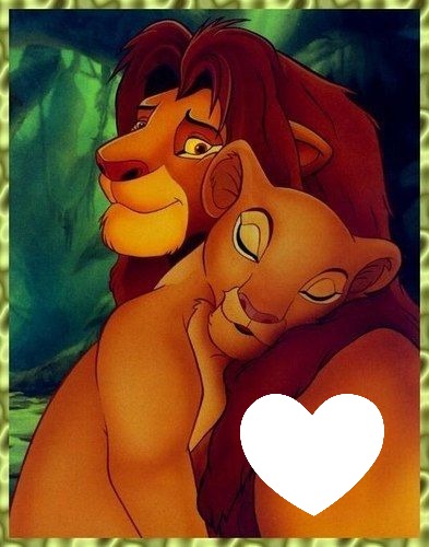 Lion king Simba and Nala Фотомонтаж