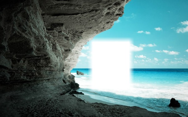 szikla és tenger Fotomontasje