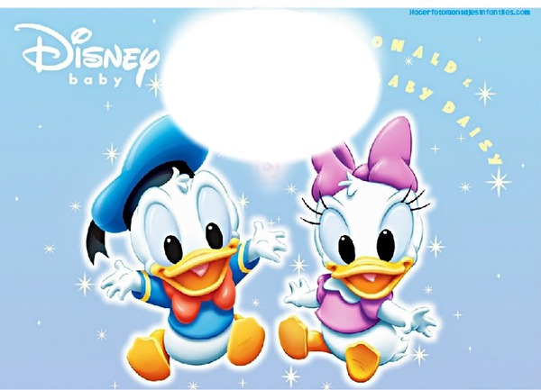 Donald y Daisy bebes フォトモンタージュ