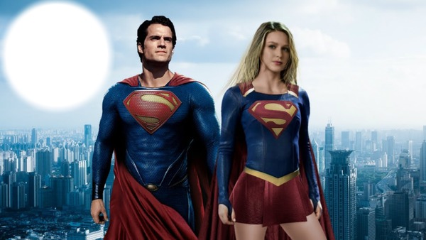 SUPERMAN ET SUPERGIRL Fotomontage
